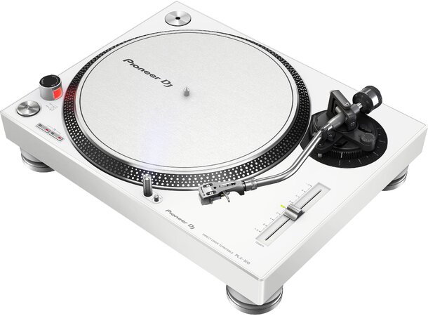 Pioneer DJ PLX-500 Platespiller, Hvit High Torque Direct Drive Turntable 